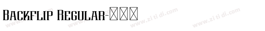 Backflip Regular字体转换